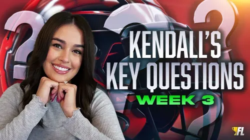 Kendall's Key Questions for Fantasy Football Week 3: Start/Sit Questions, Streamers, and More