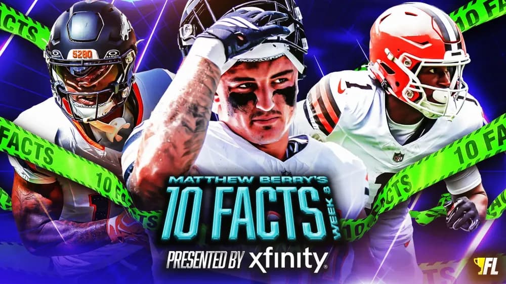Matthew Berry's 10 Facts For Week 8 Fantasy Football: Colston Loveland, Jonah Coleman & More